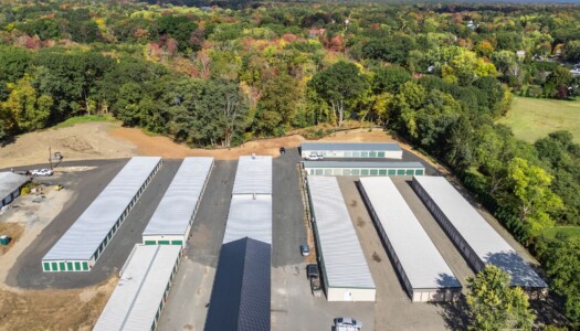 Aerial view of the self storage facility