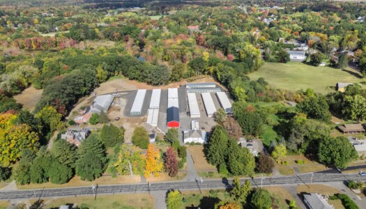 Aerial view of the self storage facility