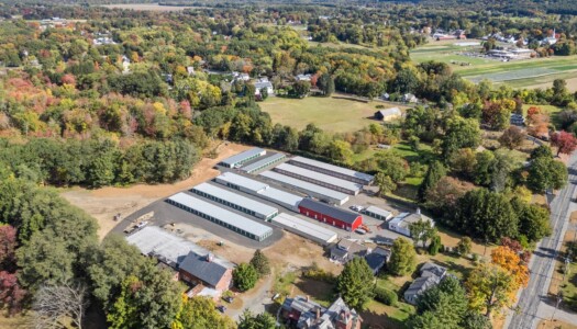 Aerial view of the self storage facility