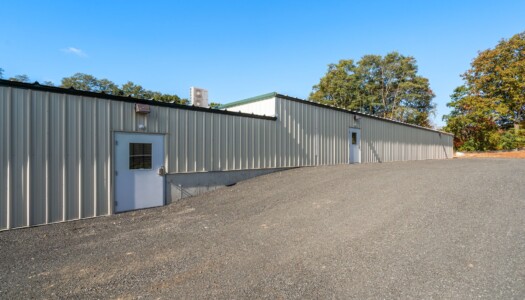 Entrance to indoor storage units