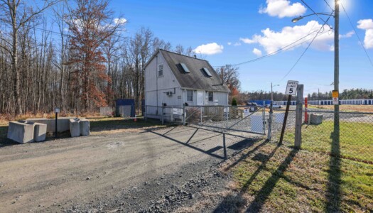 gated entrance to Pioneer Valley Storage in Hadley, MA